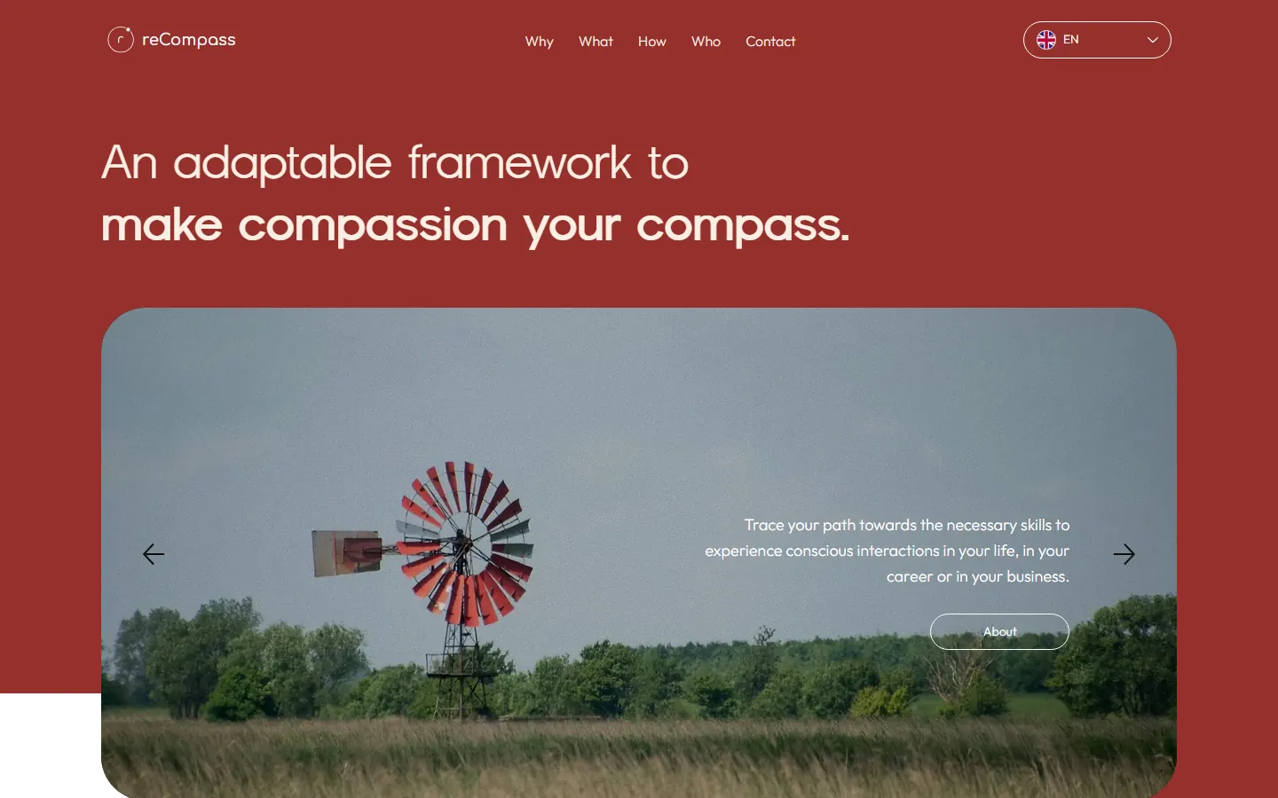 ReCompass live website preview