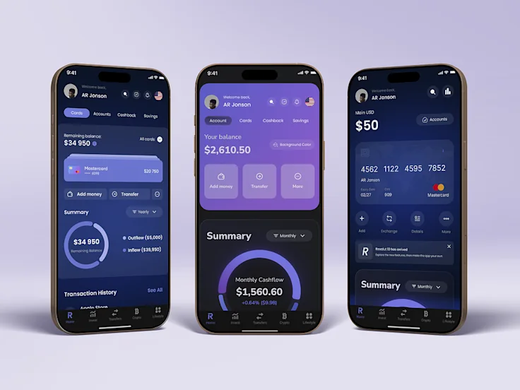 Revolut Mobile Concept UI/UX portfolio preview
